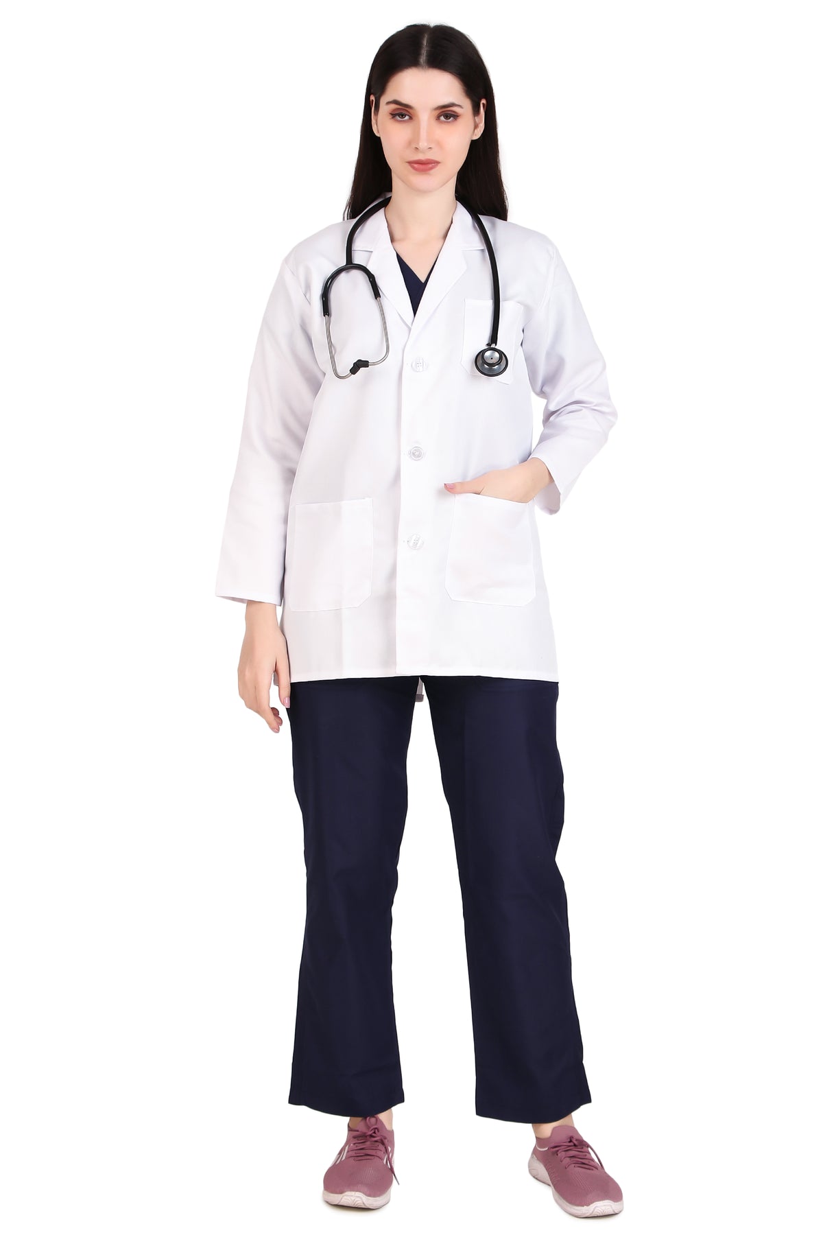 Women’s Full-Sleeves Lab Coat Apron: The Modern Lab Essential