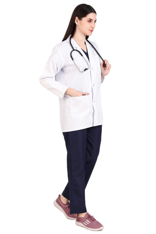 Women’s Full-Sleeves Lab Coat Apron: The Modern Lab Essential